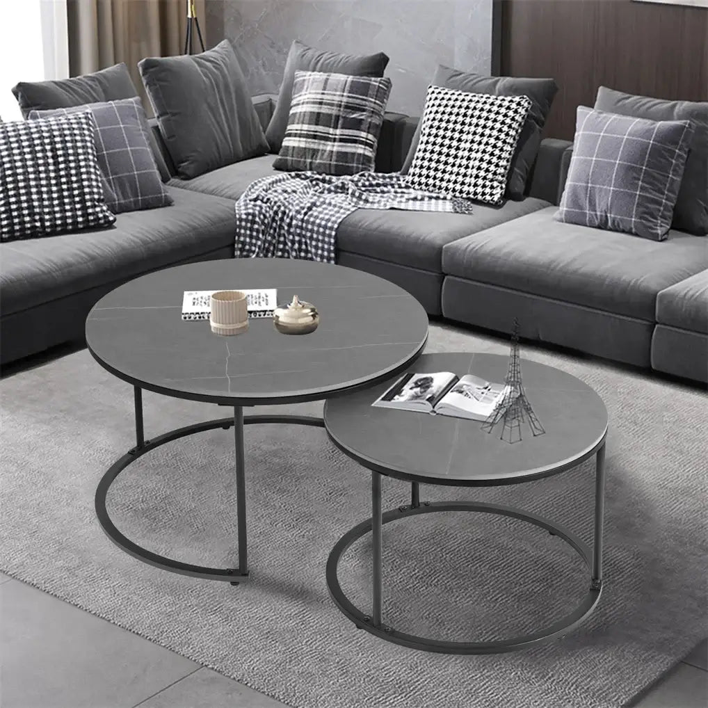 Nesting Round Coffee Table Set Housite