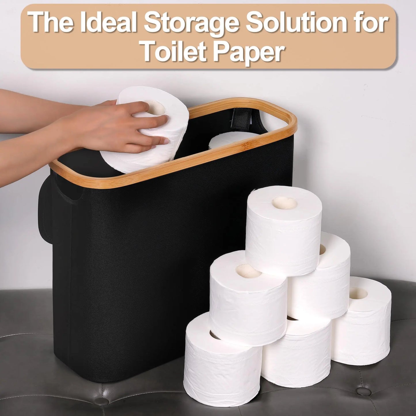 Toilet Paper Storage Basket with Lid – Organize Your Bathroom Essentials