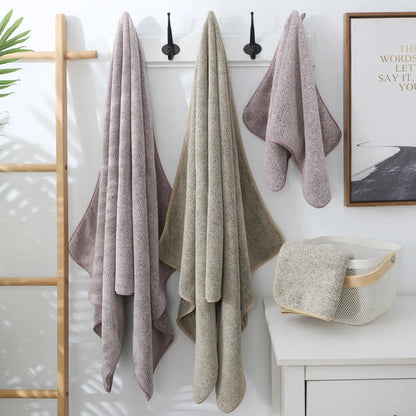 bamboo charcoal coral velvet fiber bath towel