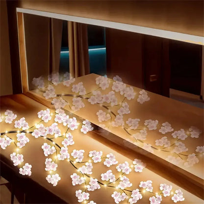 Cherry Blossom 96 LED USB Tree Branch Rattan Lights – 8 Modes Colourful String Lamp