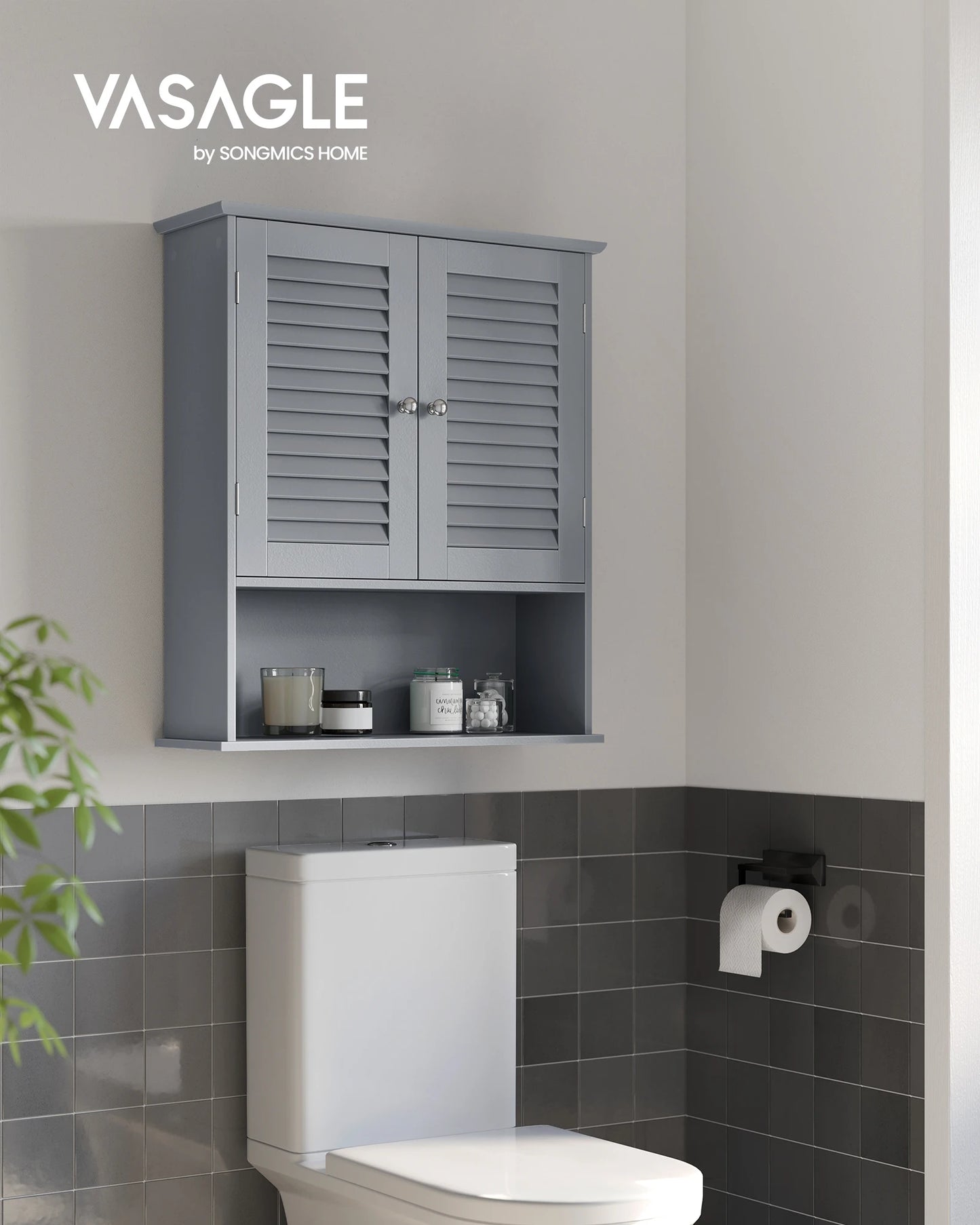 Wall-Mounted Bathroom Cabinet | Adjustable Shelf Medicine Cupboard | Bathroom Storage Solution