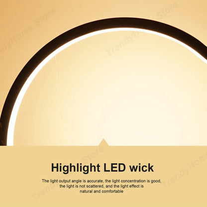 25CM LED Circular Ring Table Lamp - Modern Dimmable Light