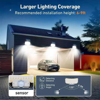 Super Bright 106 LED Solar Split Wall Lamp - Motion Sensor Lighting