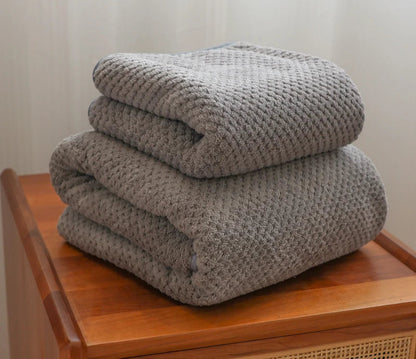 bamboo charcoal coral velvet fiber bath towel