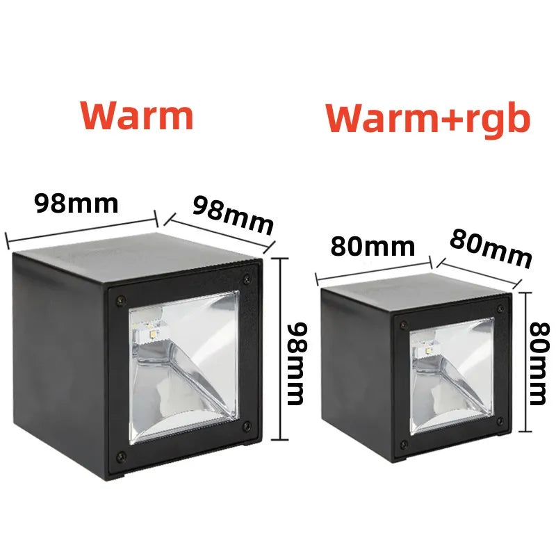 LED Solar Light Outdoor Garden Square Wall Lamp