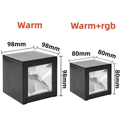 LED Solar Light Outdoor Garden Square Wall Lamp