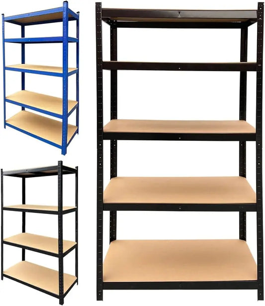 5-Tier Garage Shelving Unit – Heavy-Duty Metal Storage Rack for Workshop, Warehouse, Home, Office &amp; Pantry