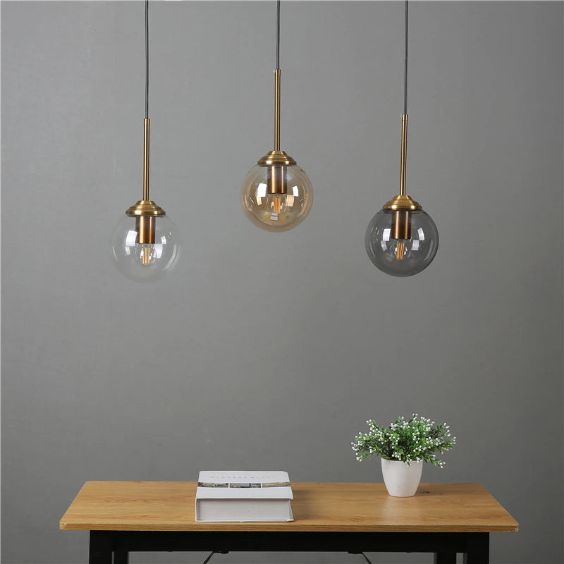 Nordic Modern Glass Ball Island Pendant