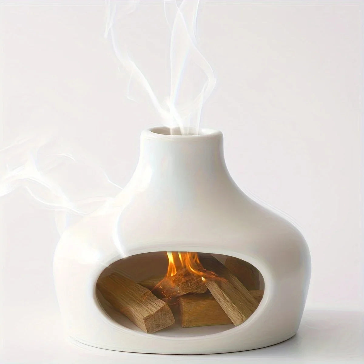 Elegant Ceramic Palo Santo & Sage Burner with Chimney – Housite
