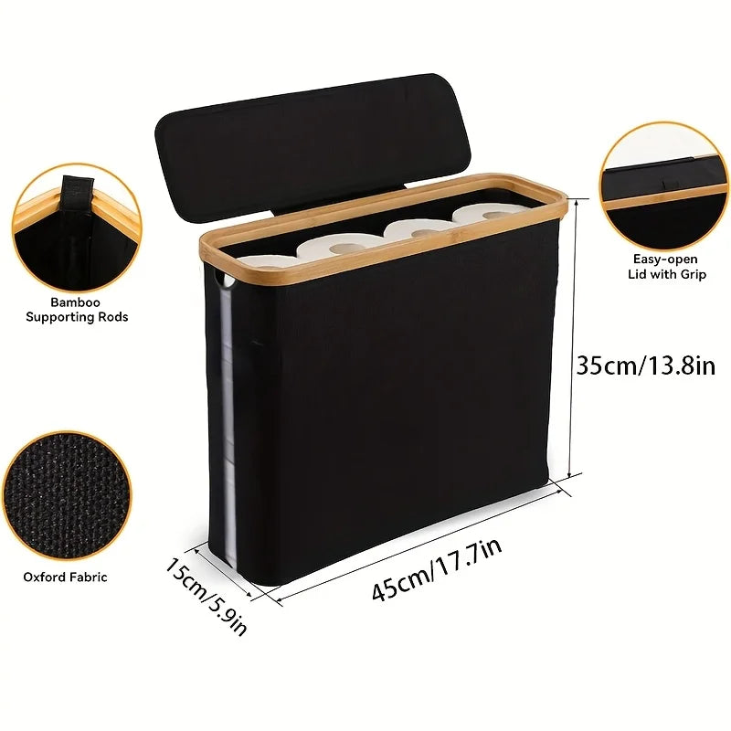 Toilet Paper Storage Basket with Lid – Organize Your Bathroom Essentials