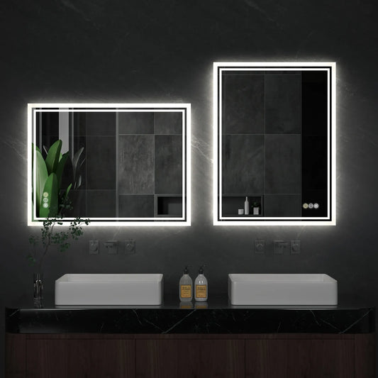 Sleek Bathroom LED Backlit Mirror – Modern, Energy-Efficient Vanity Mirror with Adjustable Lighting