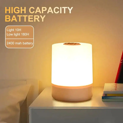 Touch Night Lamp – 3 Modes Dimming Bedside Light with USB Charging | Soft Ambient Light for Bedroom & Kids