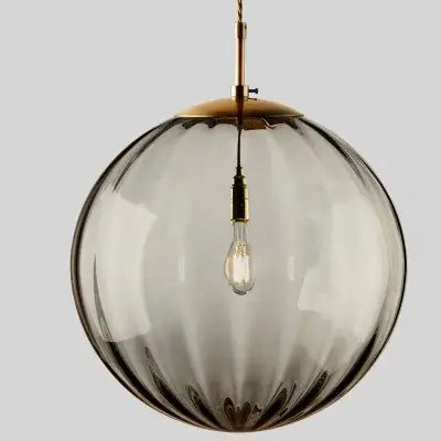 Modern Stained Glass Chandelier - Housite Soot / 150mm