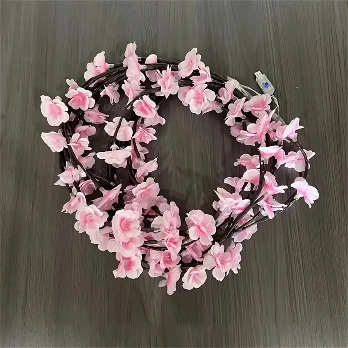 Cherry Blossom 96 LED USB Tree Branch Rattan Lights – 8 Modes Colourful String Lamp