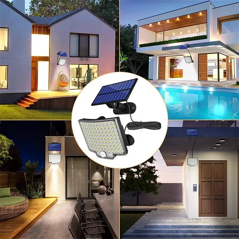Super Bright 106 LED Solar Split Wall Lamp - Motion Sensor Lighting