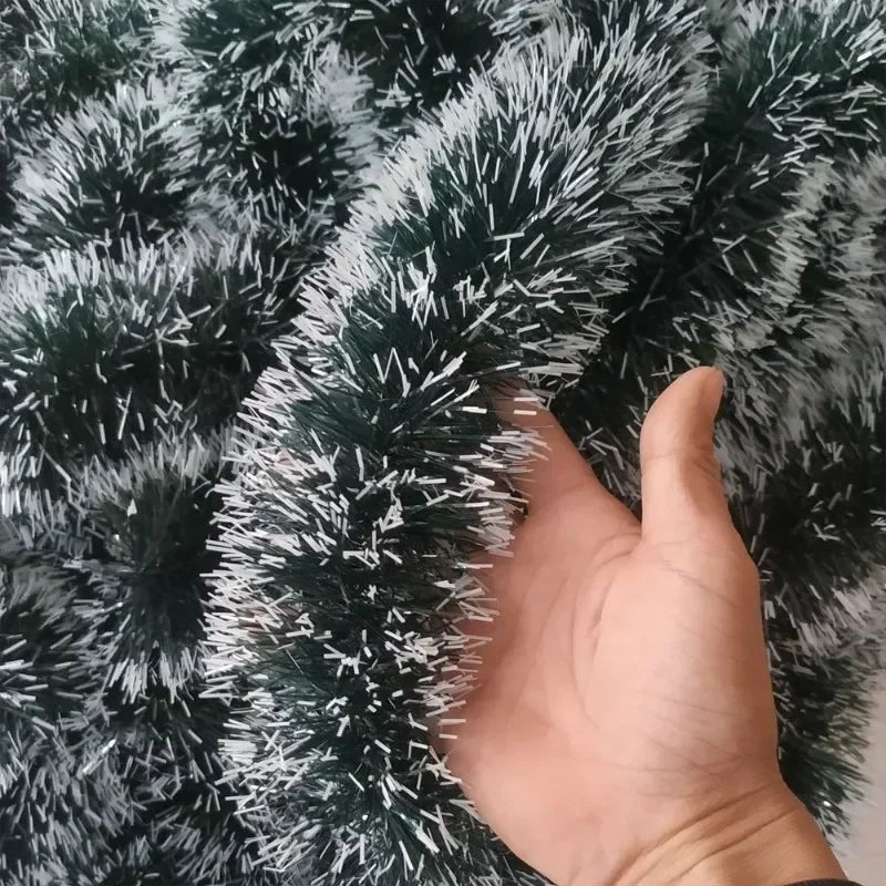 2M Wholesale Christmas Ribbon Garland – Green Cane Tinsel Ribbons for Xmas Tree, Wreaths & Holiday Decorations - Housite B-6M (3PCS)