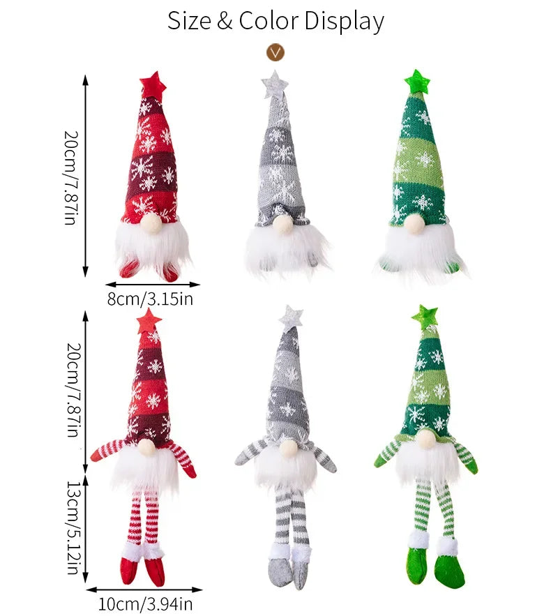 🎄 Christmas Faceless Doll Gnome Ornaments - Housite Grey small