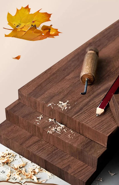 Premium Wood & Metal Wall Shelf Organizer