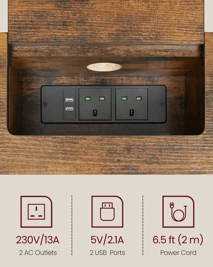 Housite Console Table With Charging Station – Sleek, Functional & Space-Saving