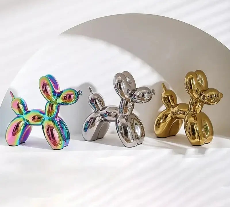 Ceramic Balloon Dog Figurine - Home Office Decor - Housite G / 11cmX4.5cmX10.5cm