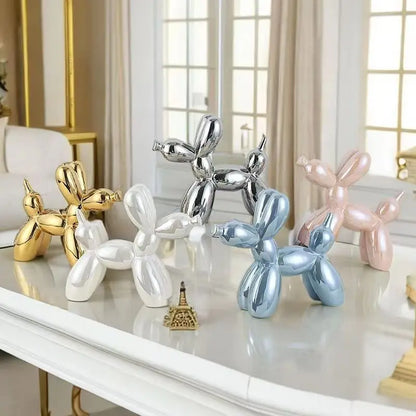 Ceramic Balloon Dog Figurine - Home Office Decor