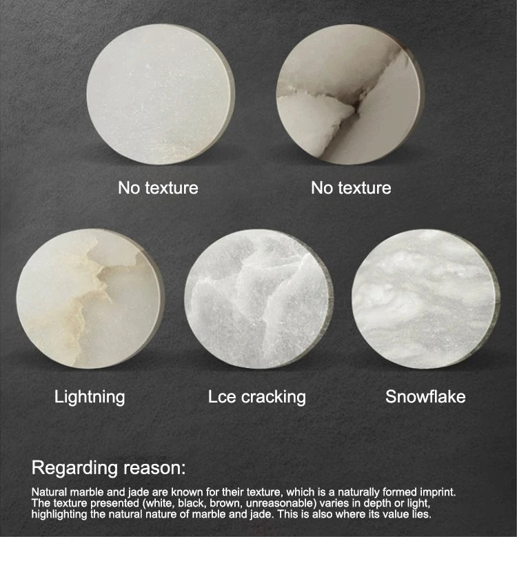Modern Alabaster Marble Wall Lamp for Bedroom, Living Room & Kitchen Lighting
