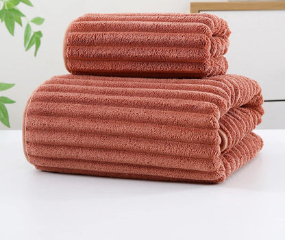 bamboo charcoal coral velvet fiber bath towel