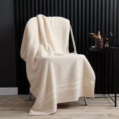 Luxury 100% Organic Cotton Towels – High Absorbent, Machine Washable – Perfect for Housite Bathroom Decorm Bath Towel White