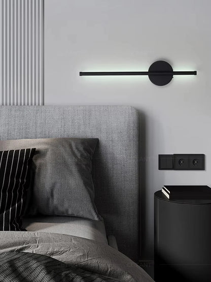 Rechargeable 50cm / 80cm Wireless LED Wall Light – Modern Dimmable Bedside Night Lamp with Remote Control - Housite 50cm / Black / Dimming