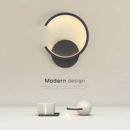 Nordic Black White Golden Wall Light