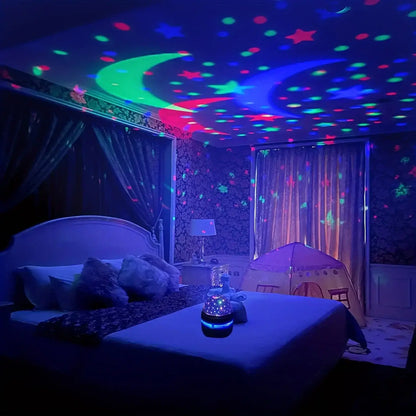 🌙 LED Starry Sky Night Light Projector – USB Rotating Magic Ball Lamp