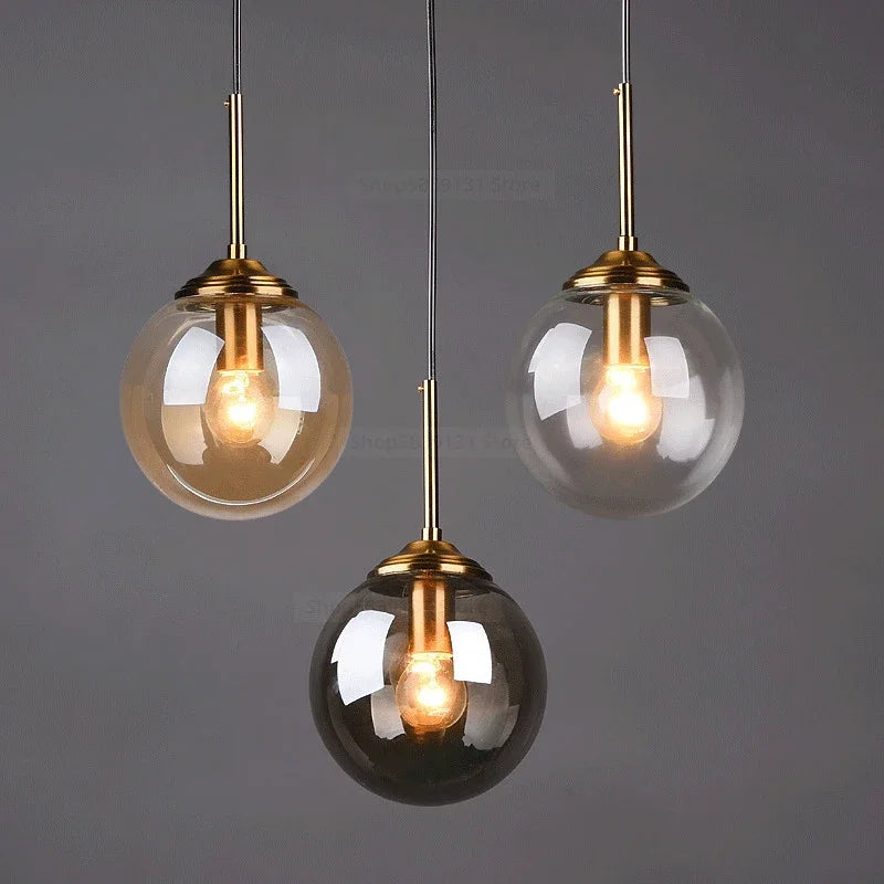 Nordic Modern Glass Ball Island Pendant