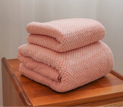 bamboo charcoal coral velvet fiber bath towel