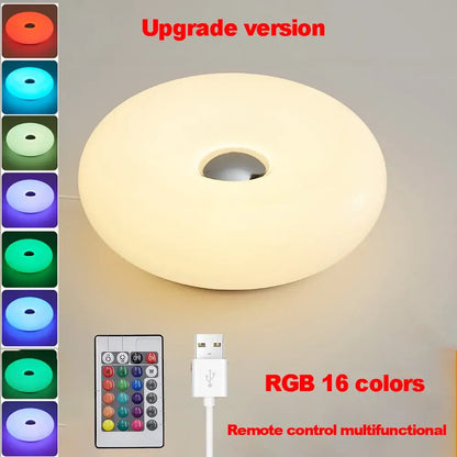 Bauhaus Table Lamp – USB Plug-In Donut Ambient Light