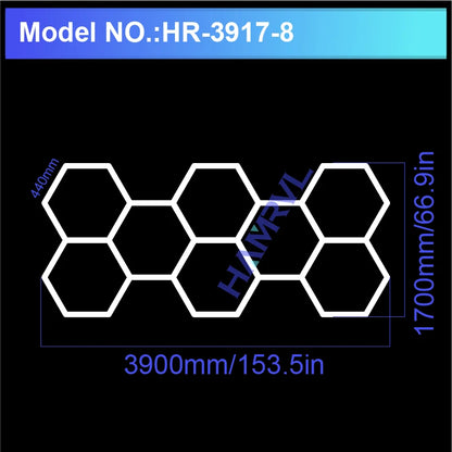 Hexagonal Ceiling Light – Ultra-Bright 6500K LED Light for Barbershop, Garage, Gym & More!