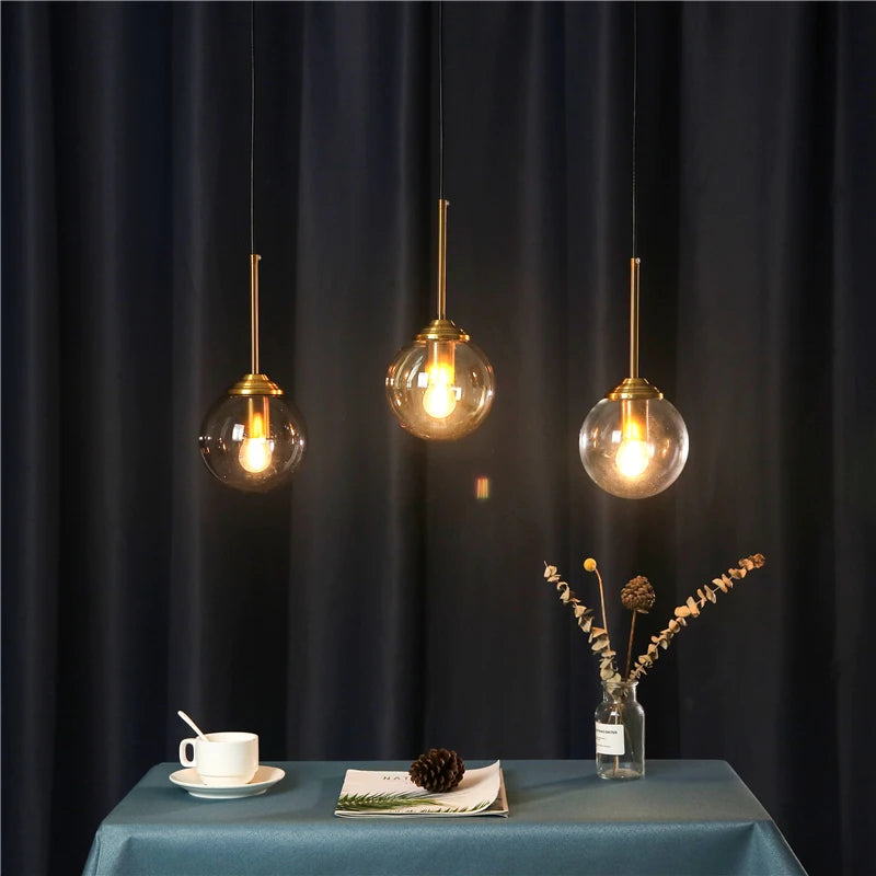 Nordic Modern Glass Ball Island Pendant