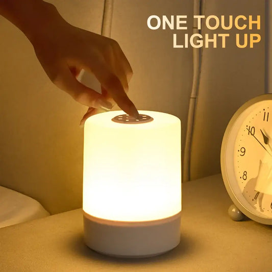 Touch Night Lamp – 3 Modes Dimming Bedside Light with USB Charging | Soft Ambient Light for Bedroom & Kids