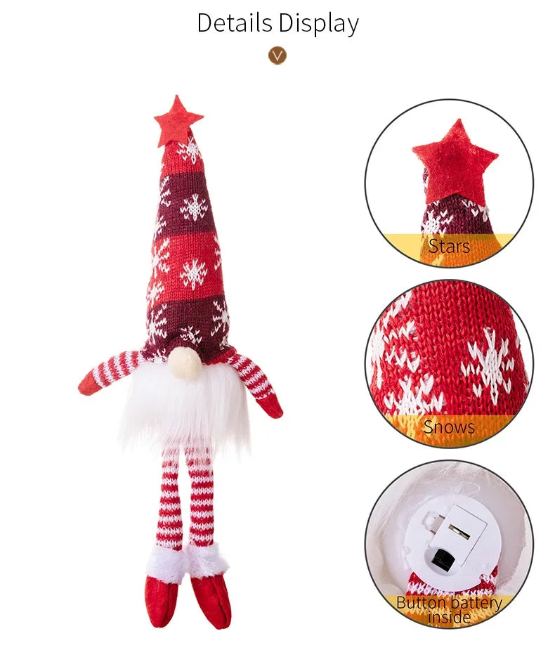 🎄 Christmas Faceless Doll Gnome Ornaments - Housite Grey small