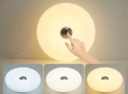 Bauhaus Table Lamp – USB Plug-In Donut Ambient Light