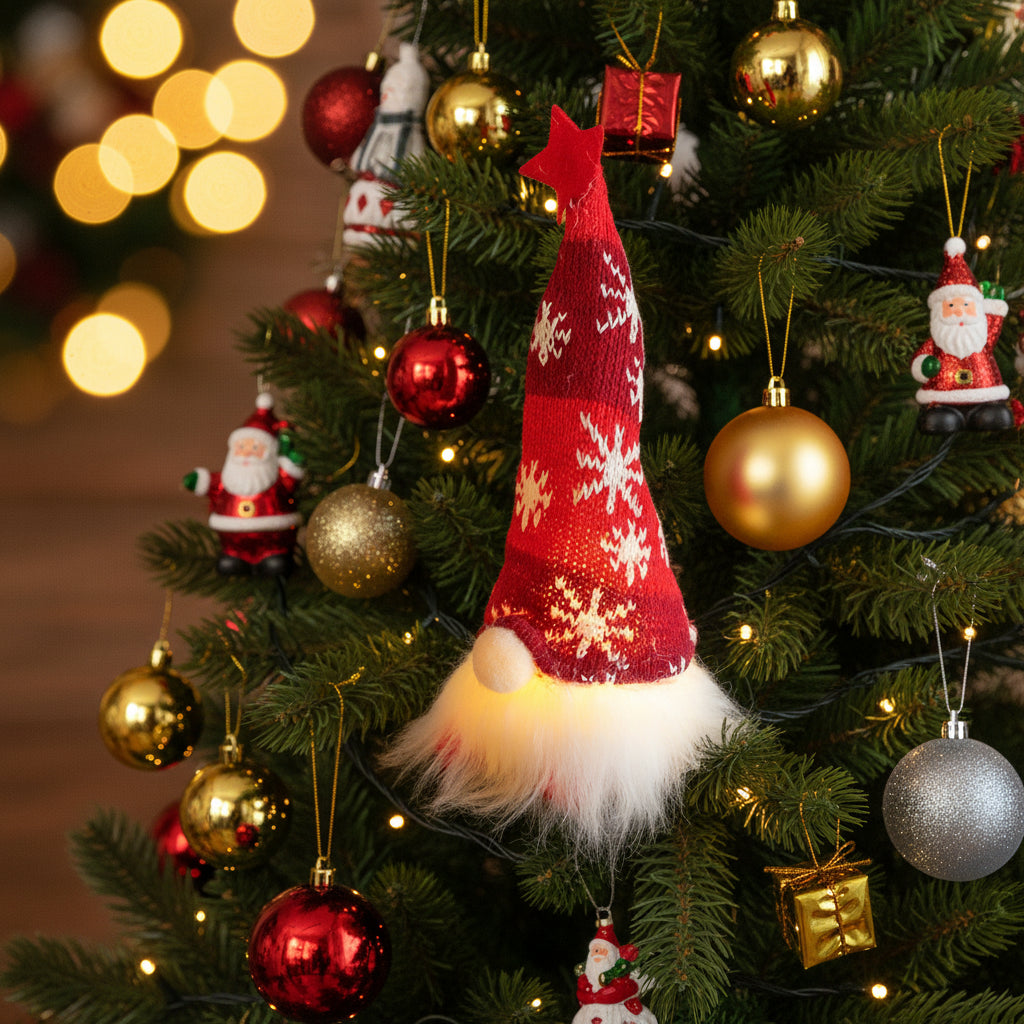 🎄 Christmas Faceless Doll Gnome Ornaments - Housite Red small