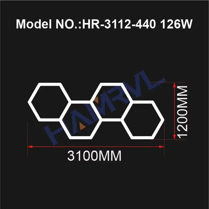 Hexagonal Ceiling Light – Ultra-Bright 6500K LED Light for Barbershop, Garage, Gym & More!