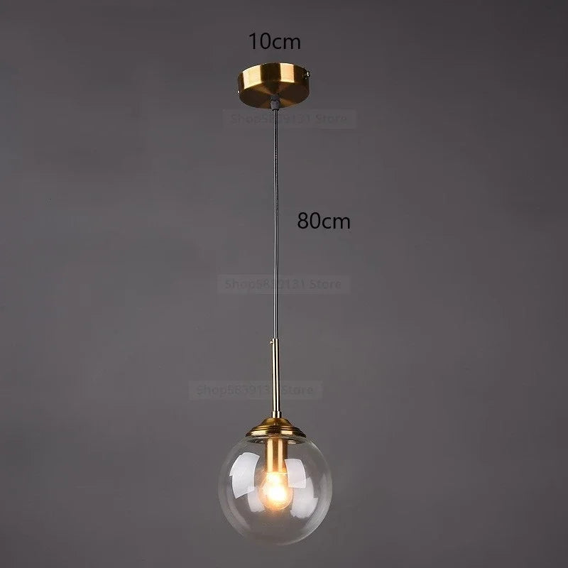 Nordic Modern Glass Ball Island Pendant