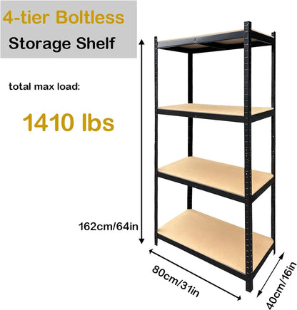 5-Tier Garage Shelving Unit – Heavy-Duty Metal Storage Rack for Workshop, Warehouse, Home, Office &amp; Pantry
