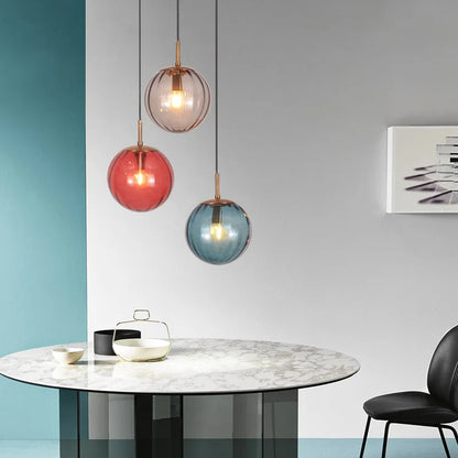 Modern Stained Glass Chandelier | Pendant Light for Restaurants, Bars & Home Decor | Artistic Hanging Light Fixture