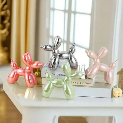Ceramic Balloon Dog Figurine - Home Office Decor