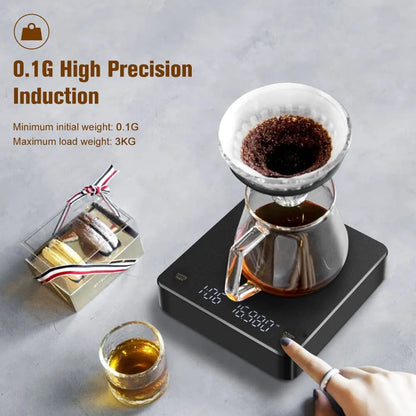 Precision Digital Coffee Scale with Timer | Accurate Espresso & Pour Over Brewing Scale