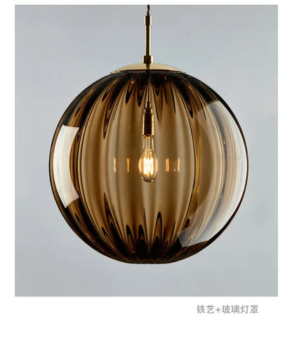 Modern Stained Glass Chandelier | Pendant Light for Restaurants, Bars & Home Decor | Artistic Hanging Light Fixture