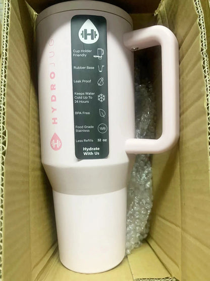 HydroJug Tumbler – 32OZ Stainless Steel Vacuum Insulated Travel Mug with Straw Lid