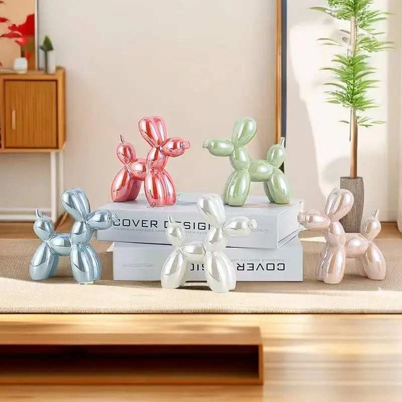 Ceramic Balloon Dog Figurine - Home Office Decor