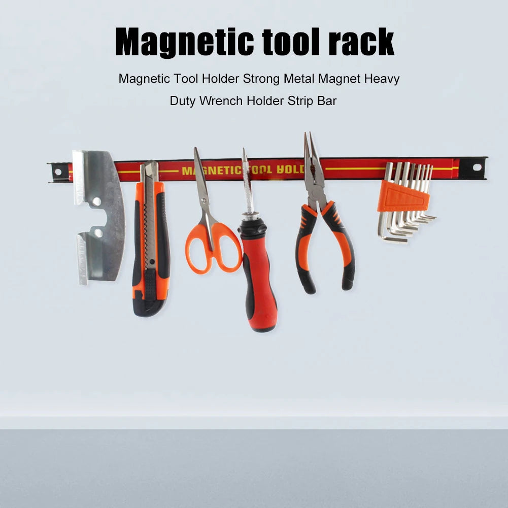 Magnetic Tool Holder Wall Mount Rack – Easy-to-Install Storage Organizer for Garage &amp; Workshop